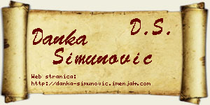 Danka Simunović vizit kartica